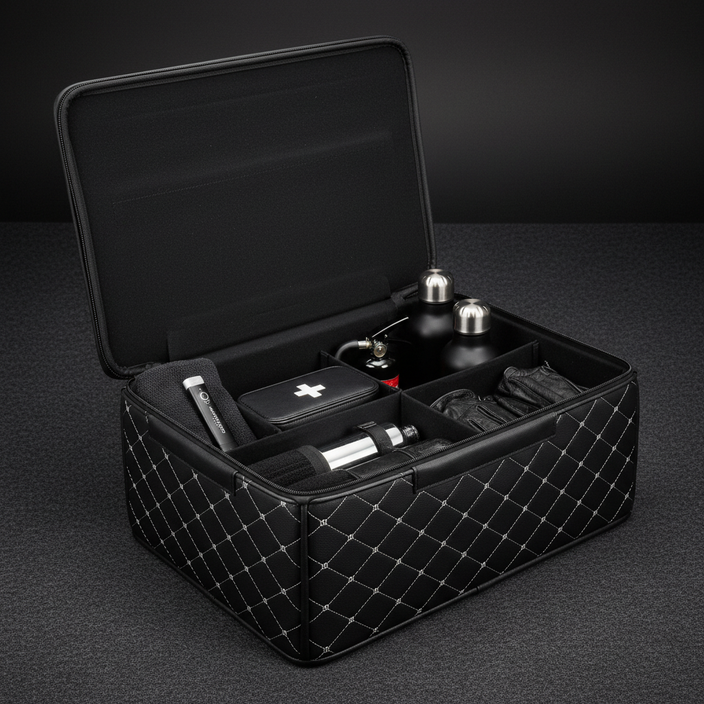 Organisateur coffre - fond gris anthracite